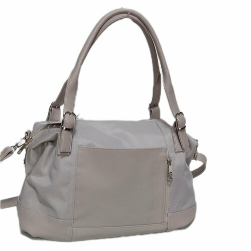 Сумка ZD2039, фактура гладкая, бежевый сумка дутая стеганная сумка шоппер сумка на плечо женская сумка серый металлик
