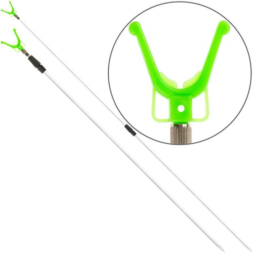 Подставка для уд. двухколен. тел. алюмин. V-образная 145 см под сигнализатор подставка для удочки телескопическая 150 см зеленая