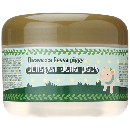 elizavecca маска для лица гелевая с коллагеном green piggy collagen jella pack Elizavecca Высококонцентрированная желейная лифтинг маска с коллагеном Green Piggy Collagen Jella Pack, 100 г, 100 мл