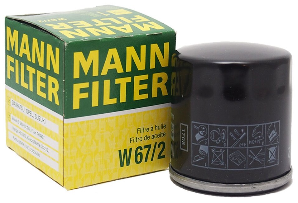 Фильтр Масляный MANN-FILTER арт. W672