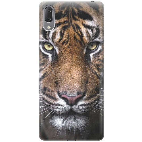 фото Re:paчехол - накладка artcolor для sony xperia l3 с принтом "тигр"