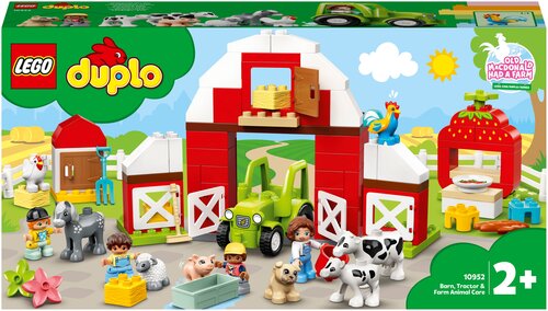 Конструктор LEGO DUPLO Town 10952 Фермерский трактор, домик и животные, 97 дет.