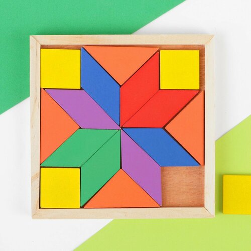 Головоломка квадратная, развивающая игра, пазл для малышей, 16 деталей