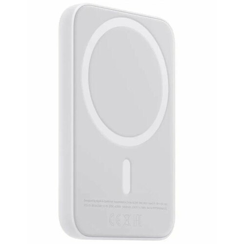 Портативный магнитный аккумулятор MagSafe 5000 mA с поддержкой быстрой зарядки для iPhone Повер банк Power bank с беспроводной зарядкой белый 800₽