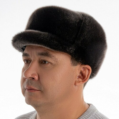 Шапка , размер 59, серый