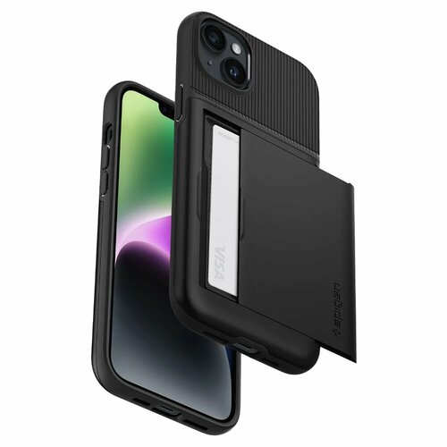 Чехол Spigen Slim Armor CS для iPhone 14 Plus, чёрный