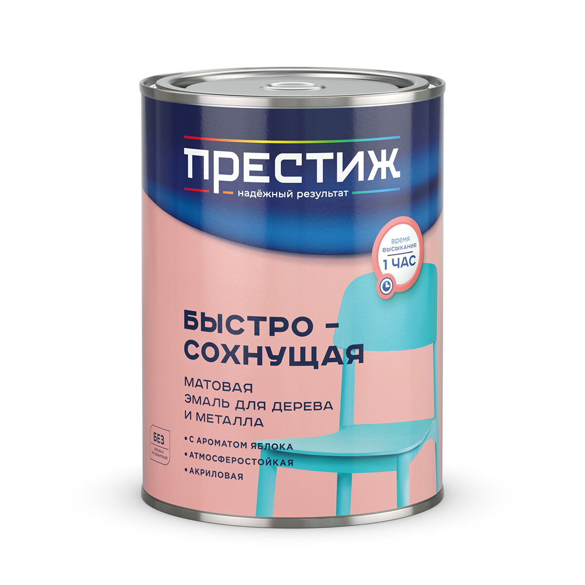 Эмаль акриловая матовая белая 09 КГ (1/6) 