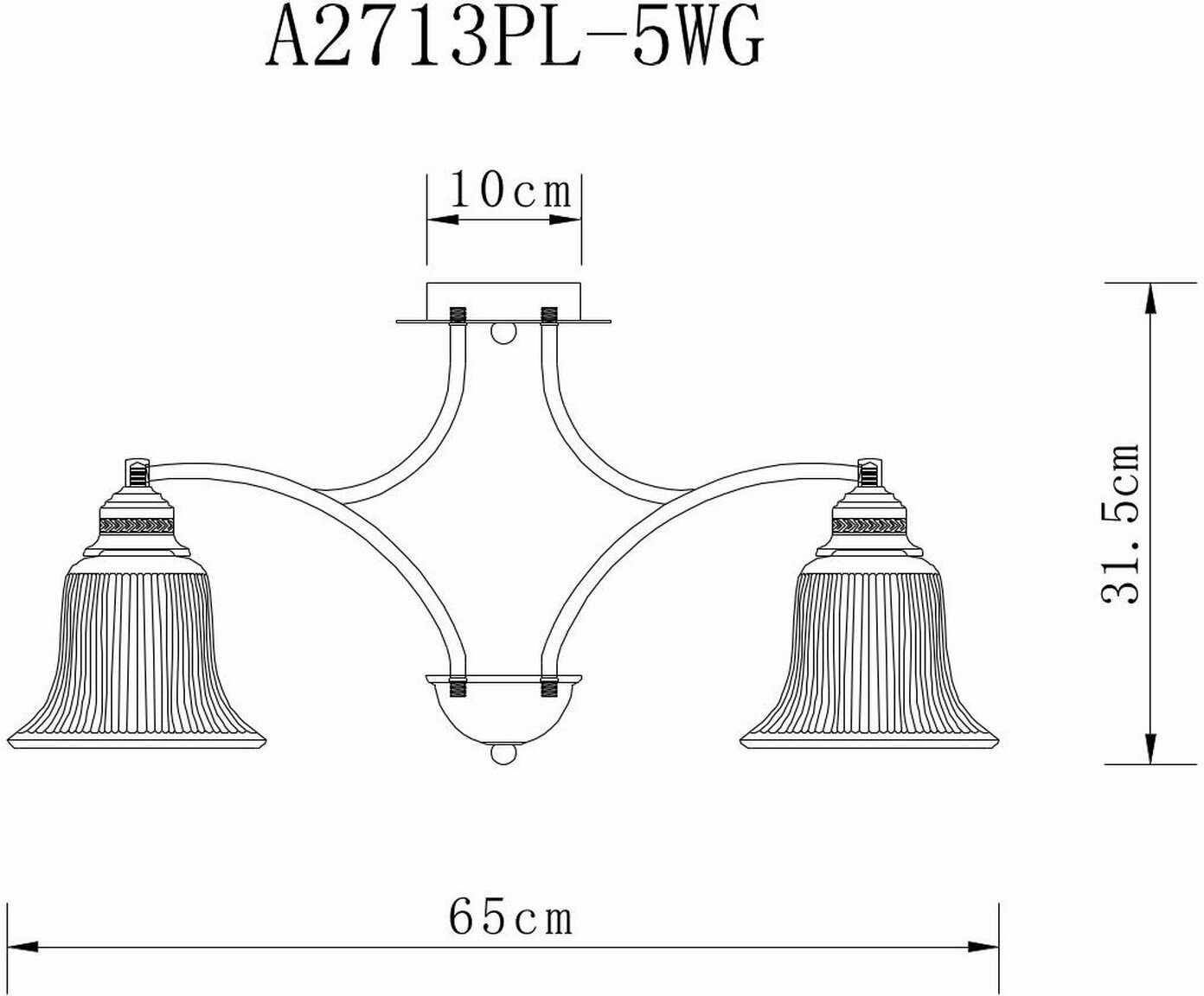 ARTE Lamp #ARTE LAMP A2713PL-5WG светильник потолочный