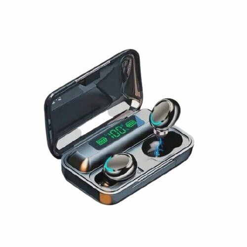 Беспроводные наушники вкладыши True Wireless Earbuds Bluetooth TWS F9-5 v 51 с Повербанком на 2000 мАч с сенсорным управлением черные 1041₽