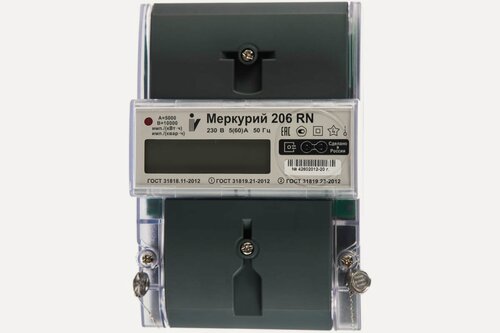 Изображение товара Счетчик электроэнергии однофазный многотарифный Меркурий 206RN 5-30A