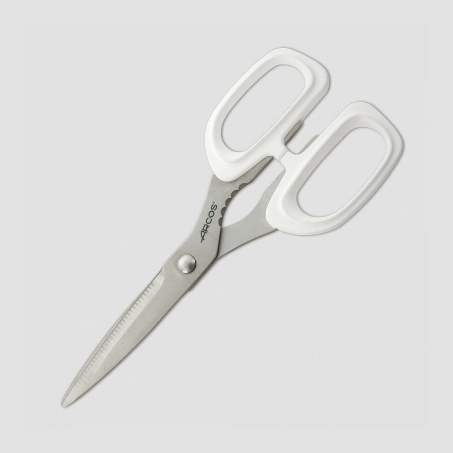 Ножницы кухонные 20 см, ручки белый пластик 185324 Scissors