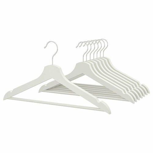 Вешалки Икеа, набор плечиков Ikea Bumerang, 8 шт, белый
