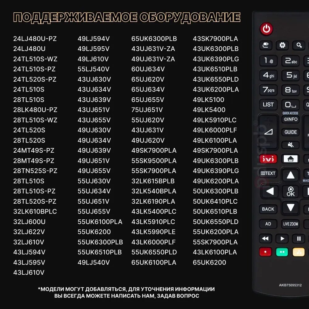 Универсальный пульт для любого современного ЖК телевизора LG. С функцией SMART TV. — фото 7