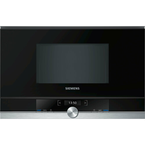 Siemens iQ700 BF634LGS1 Встраиваемые микроволновые печи SIEMENS встраиваемая микроволновая печь siemens be634lgs1m iq700 382 x 594 x 318 21л 900w гриль touchcontrol 10 автопрограмм открытие двери с кнопки