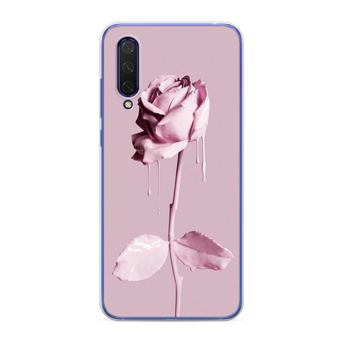 Силиконовый чехол на Xiaomi Mi 9 Lite / Сяоми Ми 9 Лайт Роза в краске