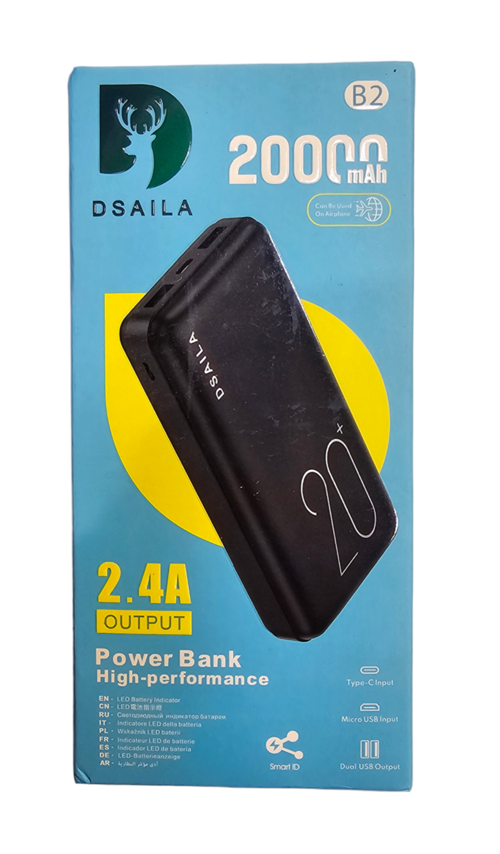 Внешний аккумулятор Power Bank DSAILA B2 20000mAh черный