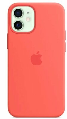 Чехол Apple MagSafe силиконовый для iPhone 12 mini, розовый цитрус
