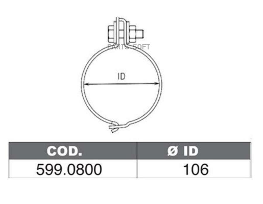 Хомут глушителя Asso 5990800