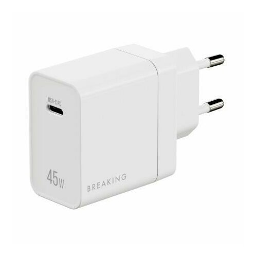 СЗУ Breaking WC11, USB-C, PD 45W, MOUNTAIN SERIES (Белый)