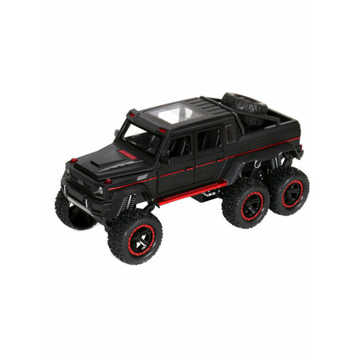 Машина инерционная MX 18495B Mercedes-Benz G55 6х6 свет и звук черный 1:24