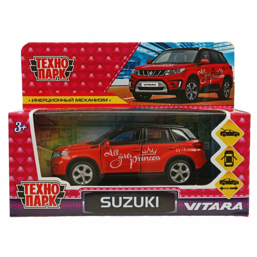 Технопарк. Модель Suzuki vitara металл 12 см, двер, багаж, инерц, красный, арт. VITARA-12GRL-RD VITARA-12GRL-RD