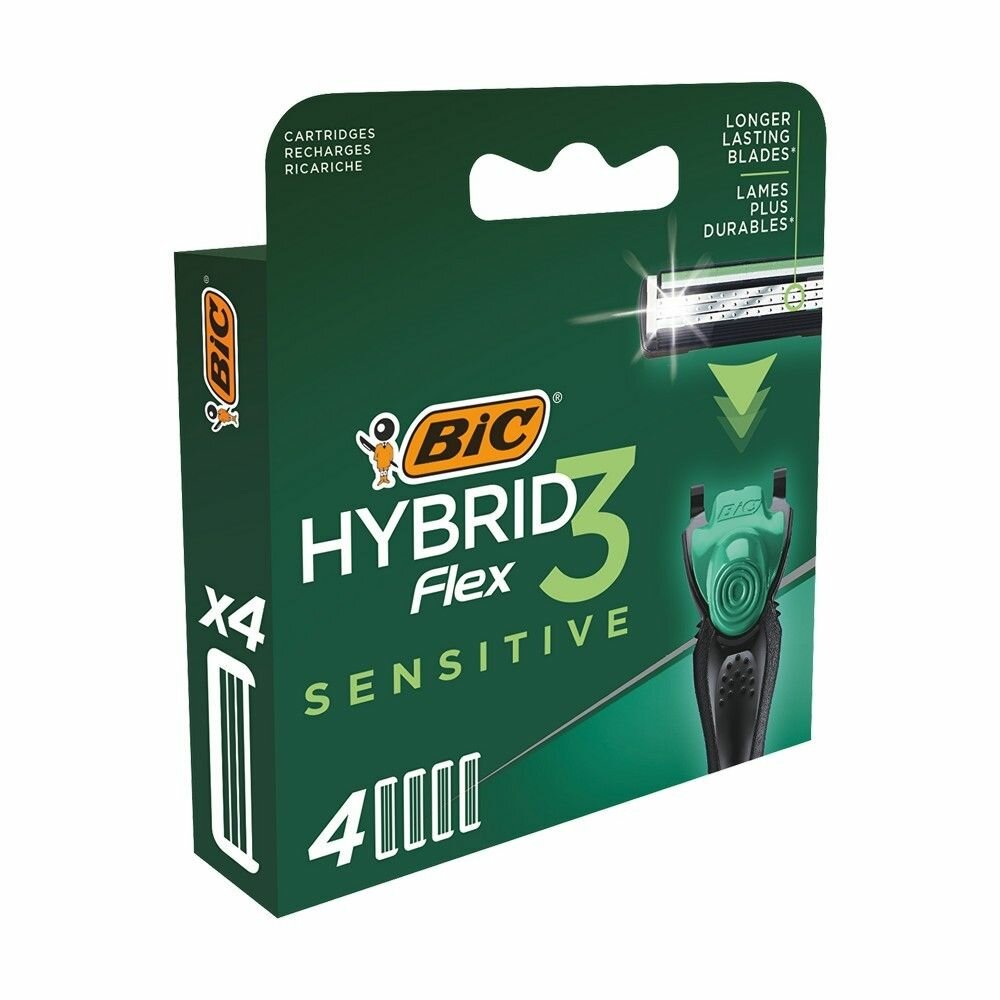 Кассеты для бритья Bic Hybrid 3 Flex Sensitive 4шт - фото №16