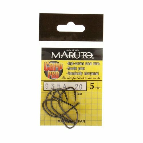фото Крючки карповые maruto 9354 вn № 20 carp pro, 5 шт. нет бренда
