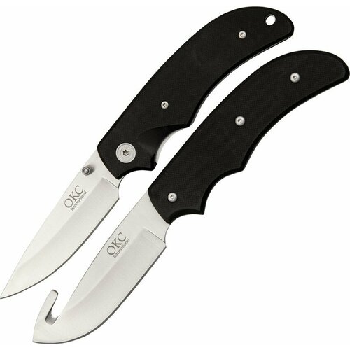 Охотничий набор: нож складной и нож фиксированный с крюком Ontario (Онтарио) / чехол / коробка / OKC нож складной ontario okc dozier arrow черный серебристый