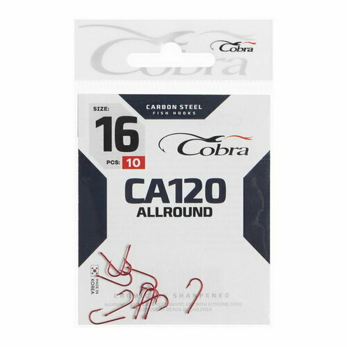 фото Крючки allround, серия ca120, № 16, 10 шт. cobra