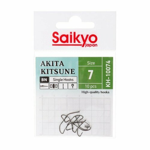 фото Крючки saikyo kh-10074 bn akita kitsune № 7, 10 шт