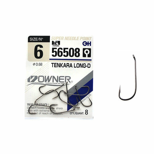 фото Крючки owner 56508 tenkara long-d №6 (8шт)