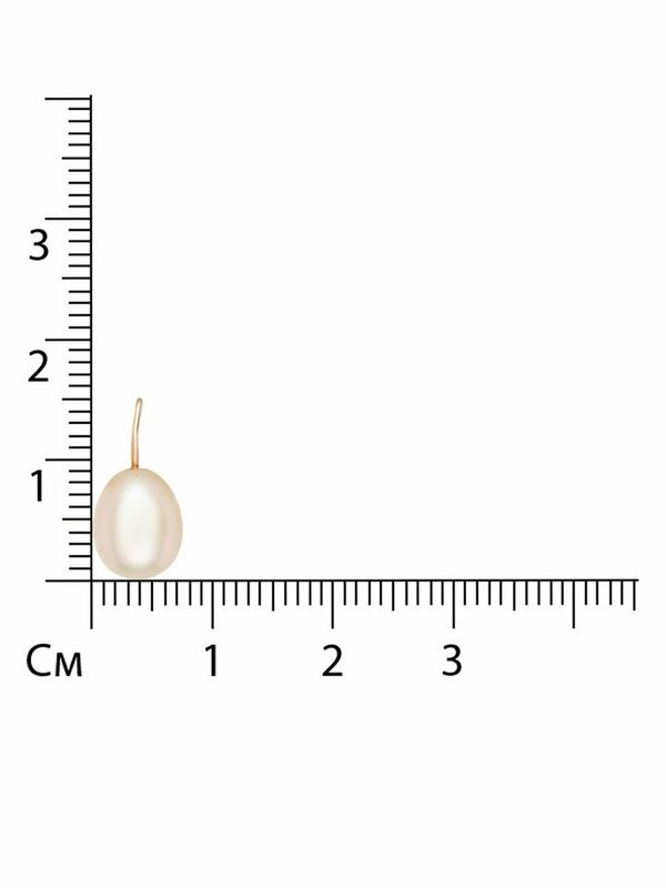 Подвеска UVI Ювелирочка, красное золото, 585 проба, жемчуг культивированный, размер 1.6 см.