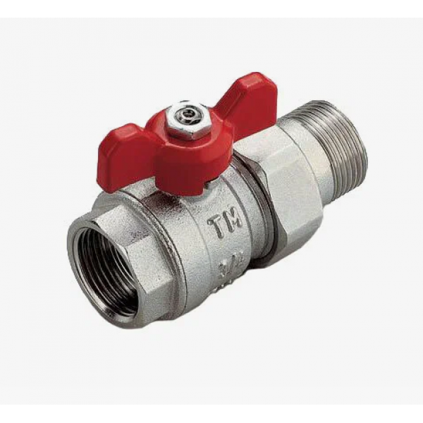 фото Кран Tiemme 2120001 с американкой 3/4" НВ бабочка