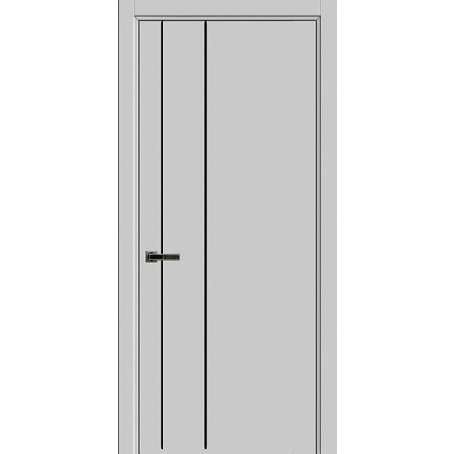 Межкомнатная дверь Краснодеревщик Рибенлайн 03 RAL-7047 светло-серый