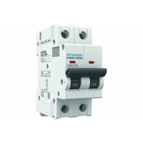 Автоматический выключатель Hyundai HGD63-M 2PMCS0000C 00025 2п 25А 6kA хар-ка C 1304001040 1244₽
