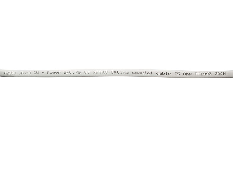 Кабель коаксиальный КВК-В, (медный проводник, оплетка 80 нитей CCA) с кабелем питания 2x0.75мм2 (медный), 15 метров - фотография № 2