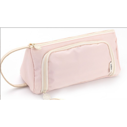 фото Пенал-сумка школьный с ручкой для девочек и мальчиков, цвет розовый нет бренда