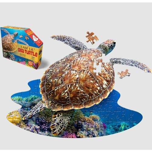 Puzzle I Am Lil` Sea Turtle / Морская черепаха (100 элементов) контурный пазл madd capp ленивец 100 деталей i am lil sloth 4008
