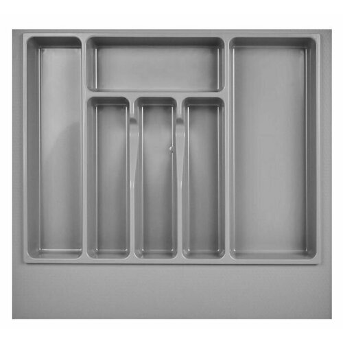 Лоток для столовых приборов 486x45x526 см пластик цвет серый 1099₽