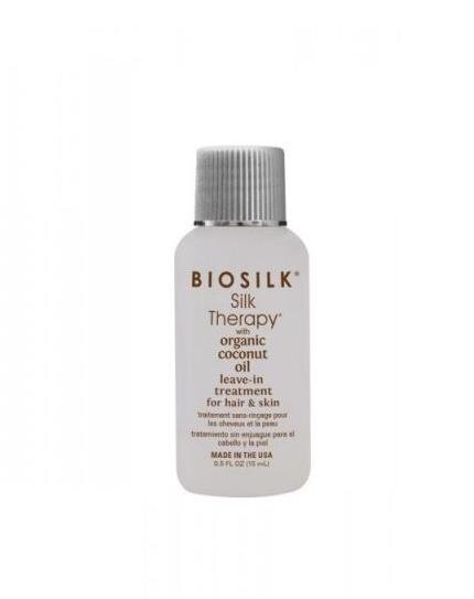 Biosilk Silk Therapy With Organic Coconut Oil Средство с кокосовым маслом для волос и кожи, 15 мл.