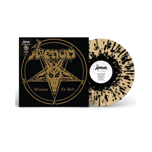 Venom - Welcome to Hell LP 40th Anniversary Limited Edition, 1xLP, GOLD BLACK SPLATTER LP singer isaak bashevis satan in goray