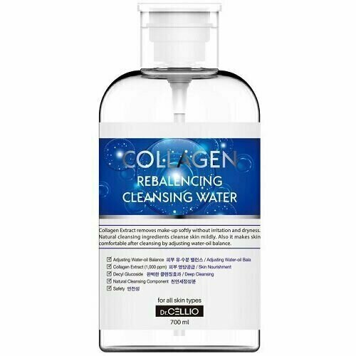 Очищающая вода с коллагеном Dr. Cellio Collagen Rebalencing Cleansing Water 700ml