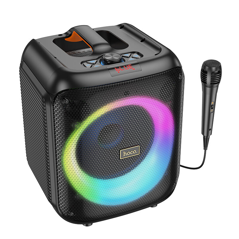 Колонка HA1, +1 проводной микрофон, Graceful outdoor BT speaker, HOCO, черная