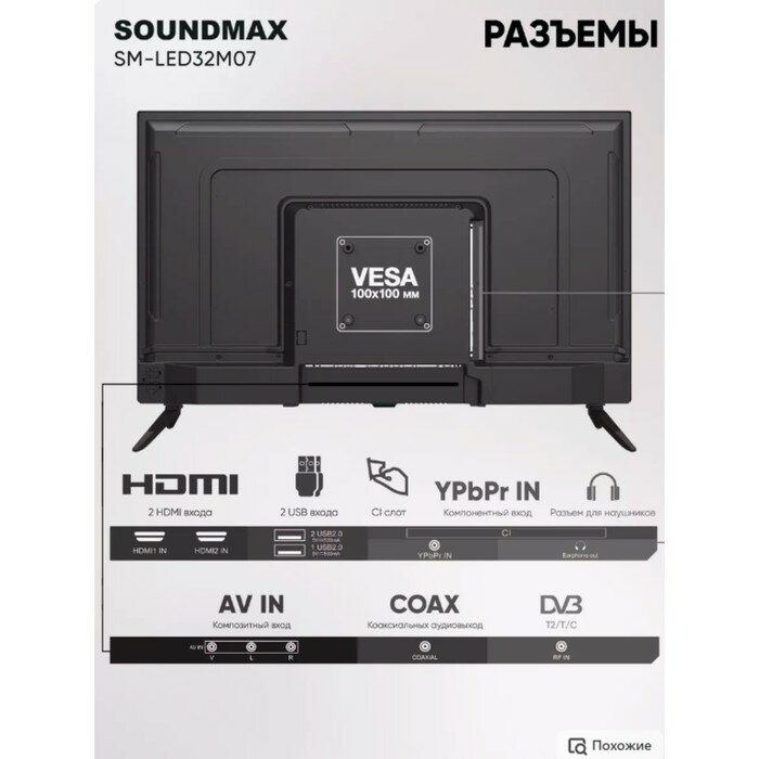 Телевизор SoundMAX SM-LED32M07