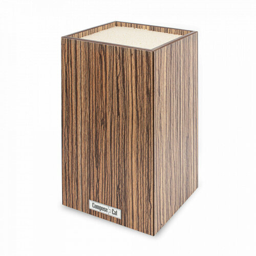 Подставка универсальная для кухонных ножей, 12х12х24 см, зебрано натуральный, композитный материал PDN120654KL6 ProFashion