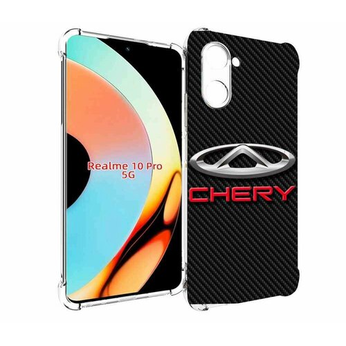 Чехол MyPads чери chery 2 для Realme 10 Pro задняя-панель-накладка-бампер