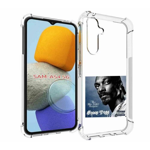 Чехол MyPads Snoop Dogg THA BLUE CARPET TREATMENT для Samsung Galaxy A54 задняя-панель-накладка-бампер чехол mypads snoop dogg tha blue carpet treatment для samsung galaxy z flip 4 sm f721 задняя панель накладка бампер