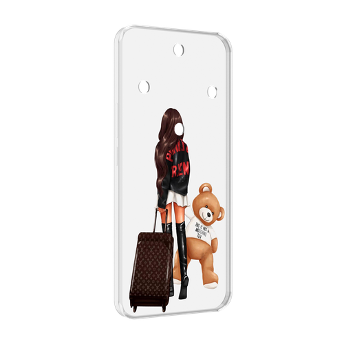 Чехол MyPads девушка-с-модным-чемоданом женский для Honor Magic 5 Lite / Honor X9a задняя-панель-накладка-бампер