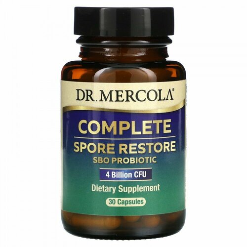 Dr. Mercola, Complete Spore Restore, 4 млрд КОЕ, 30 капсул