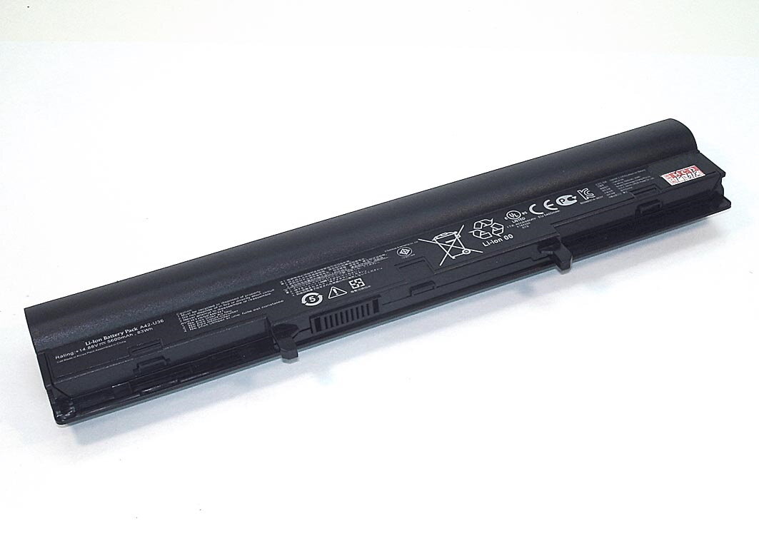 Аккумулятор A42-U36 для ноутбука Asus U36 14.88V 65Wh (4360mAh) черный